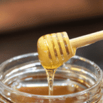 Organic offerings including honey, bee bread, and all-natural jellies