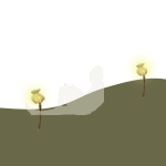 Lighting fixtures designed to softly illuminate the lower edges of the garden